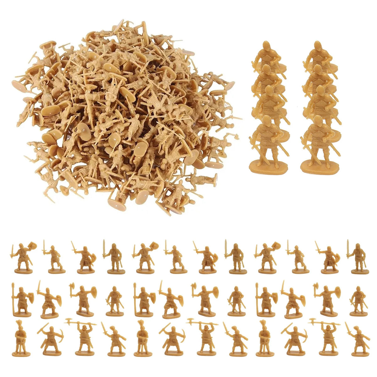 Medieval Army Soldier Toy Set for Ages 3+ - Drop-Resistant Plastic
