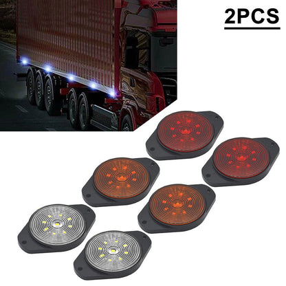 Round 9 LED Side Marker Lamp for Car Bus Truck Trailer (Universal)
