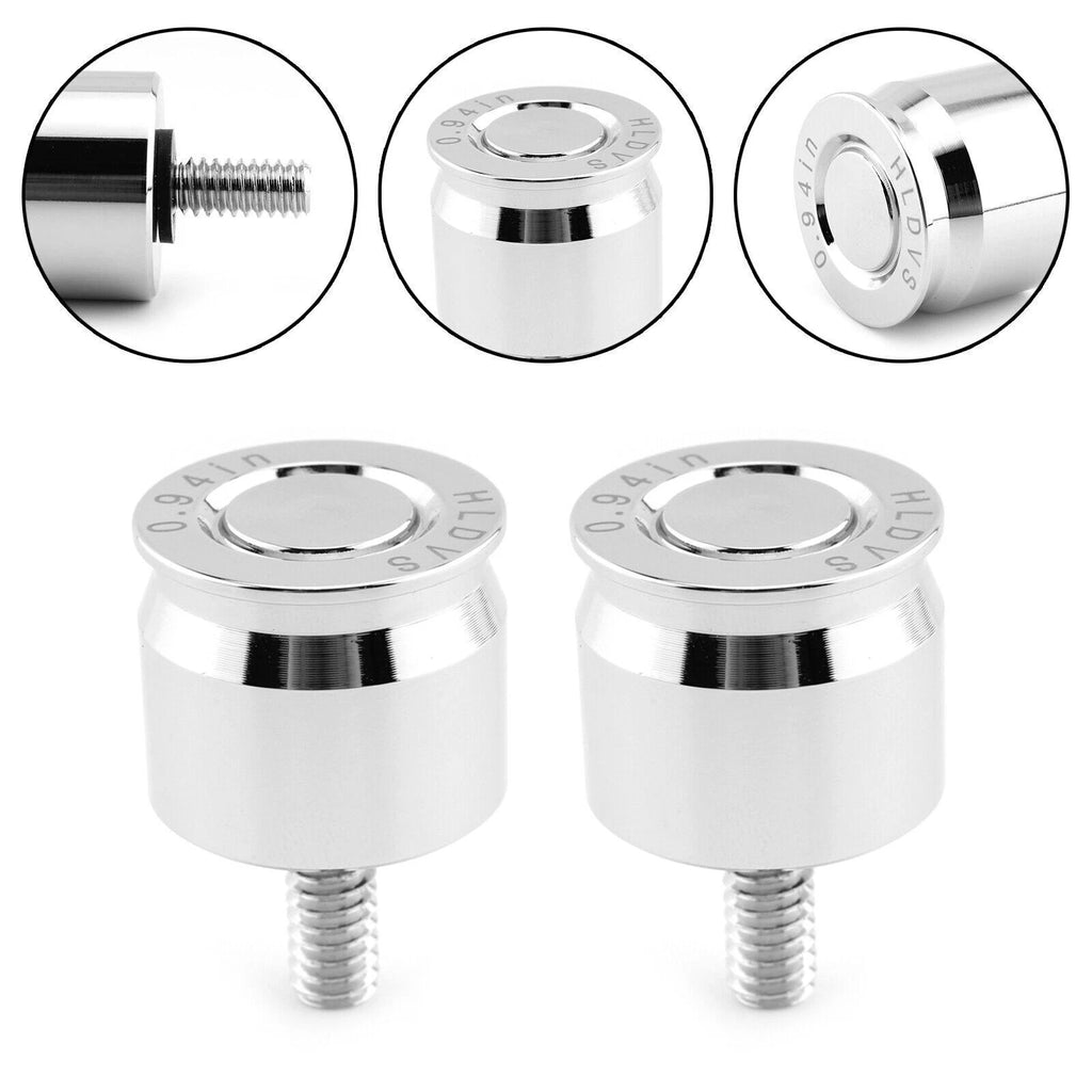 2X CNC Screw Mount Seat Bolt Chrome for Harley Dyna Softail Sportster Road King