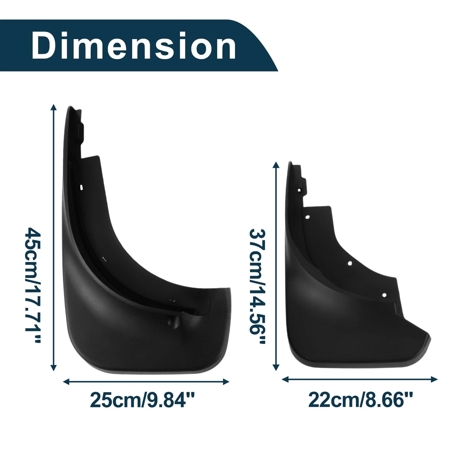 Mud Flaps Splash Guards 1 Set Mud Guards for Volkswagen Touareg (2005–2010)