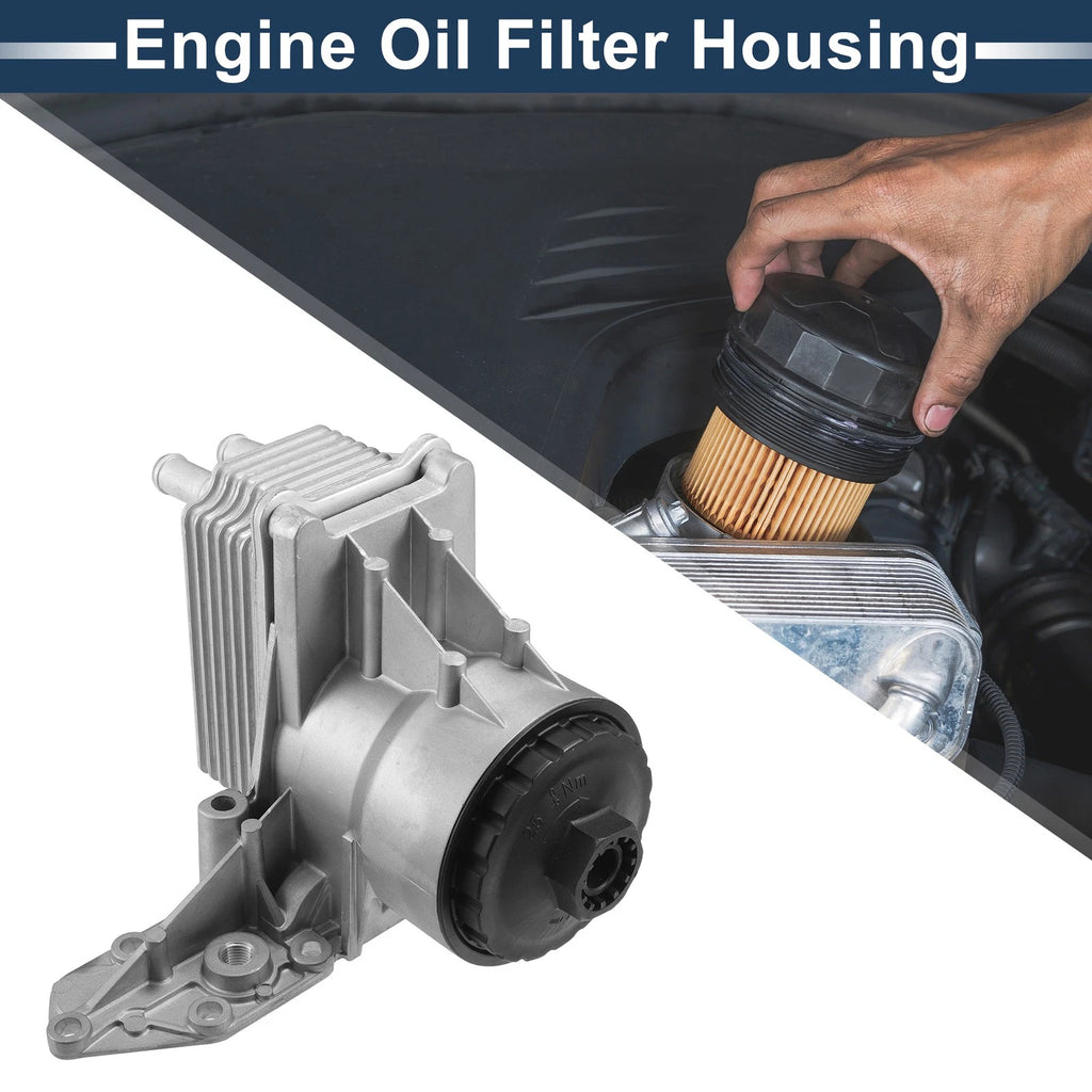 Engine Oil Cooler Filter Housing with Seals Replacement for Ford Transit (2011–2016)