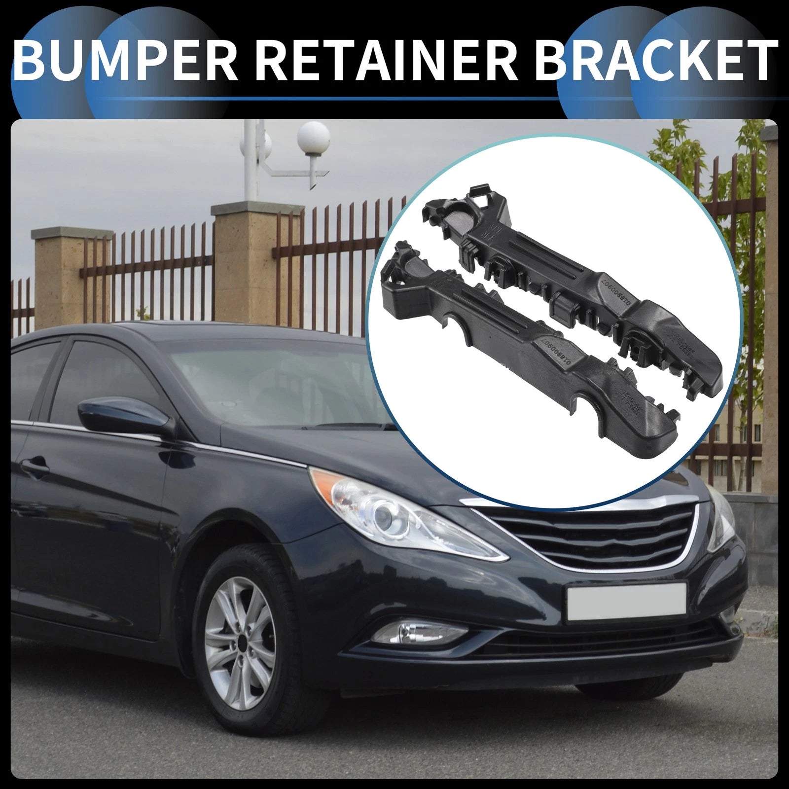 Front Bumper Retainer Brackets Pair Replacement for Hyundai Sonata (2020–2023)