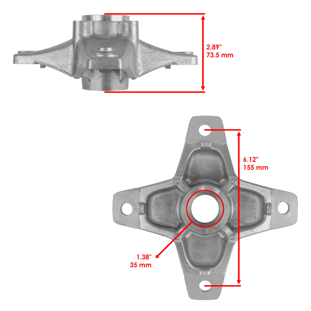 Front Wheel Hub with Bolts Left Right Replacement for Yamaha YFZ450 (2006–2009)