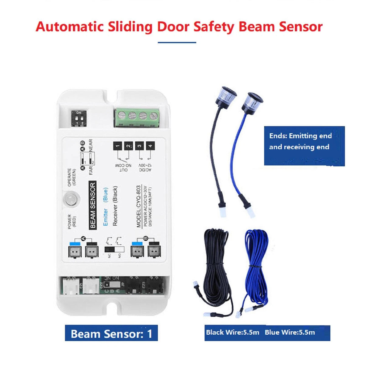 Automatic Sliding Door Opener Safety Beam Sensor for