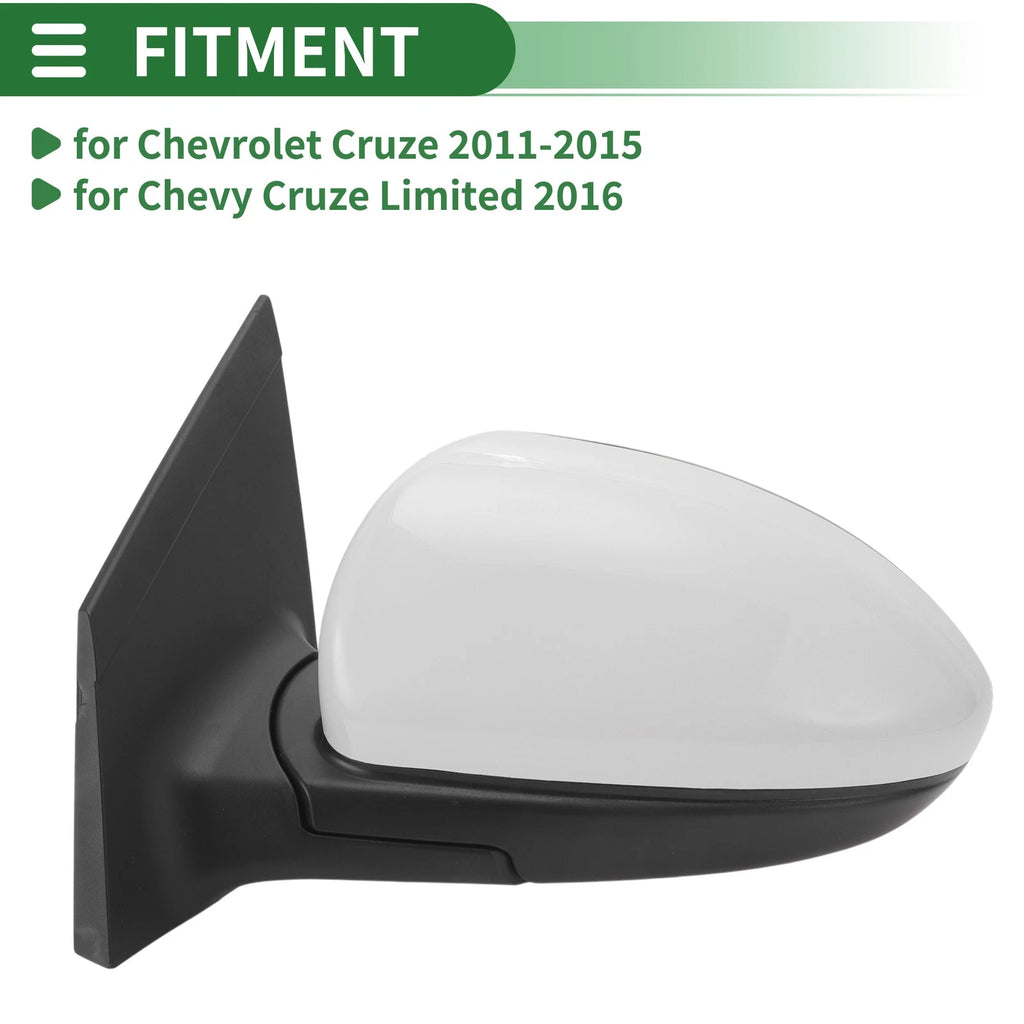 3 Pin Left Driver Side Door Mirror Replacement for Chevrolet Cruze (2011–2015)