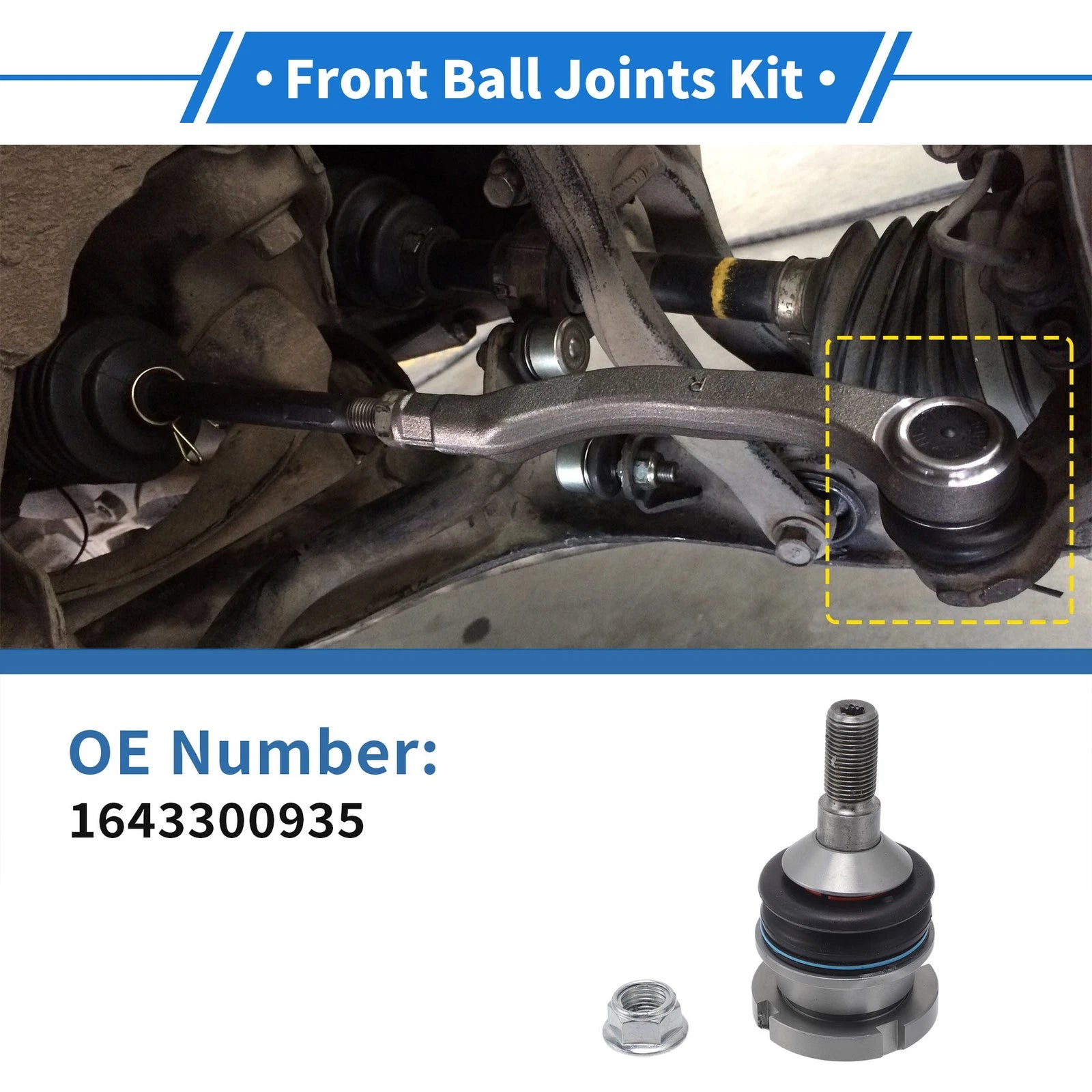 2 Pcs Front Lower Ball Joints for Mercedes-Benz GL-Class (2005–2012)