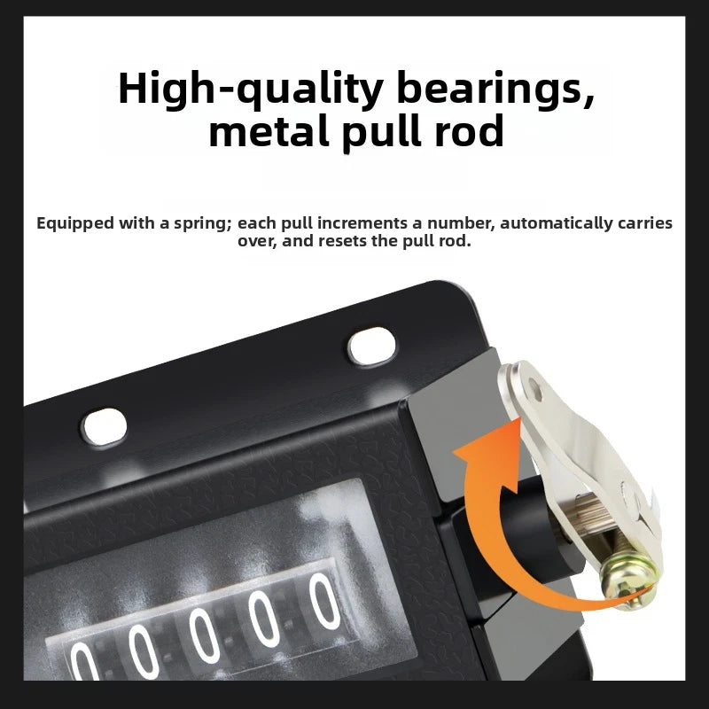 2pcs Mechanical Counter Pull Type for Punch Presses 0-999999 Max Count
