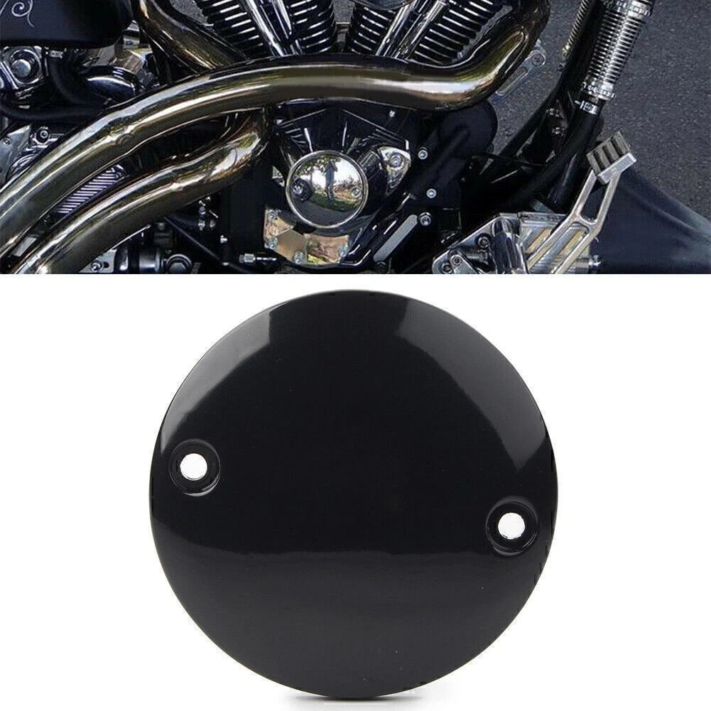 Flat Timer Ignition Points Cover for Harley Sportster XL 883 1200 (1972–2017) Black