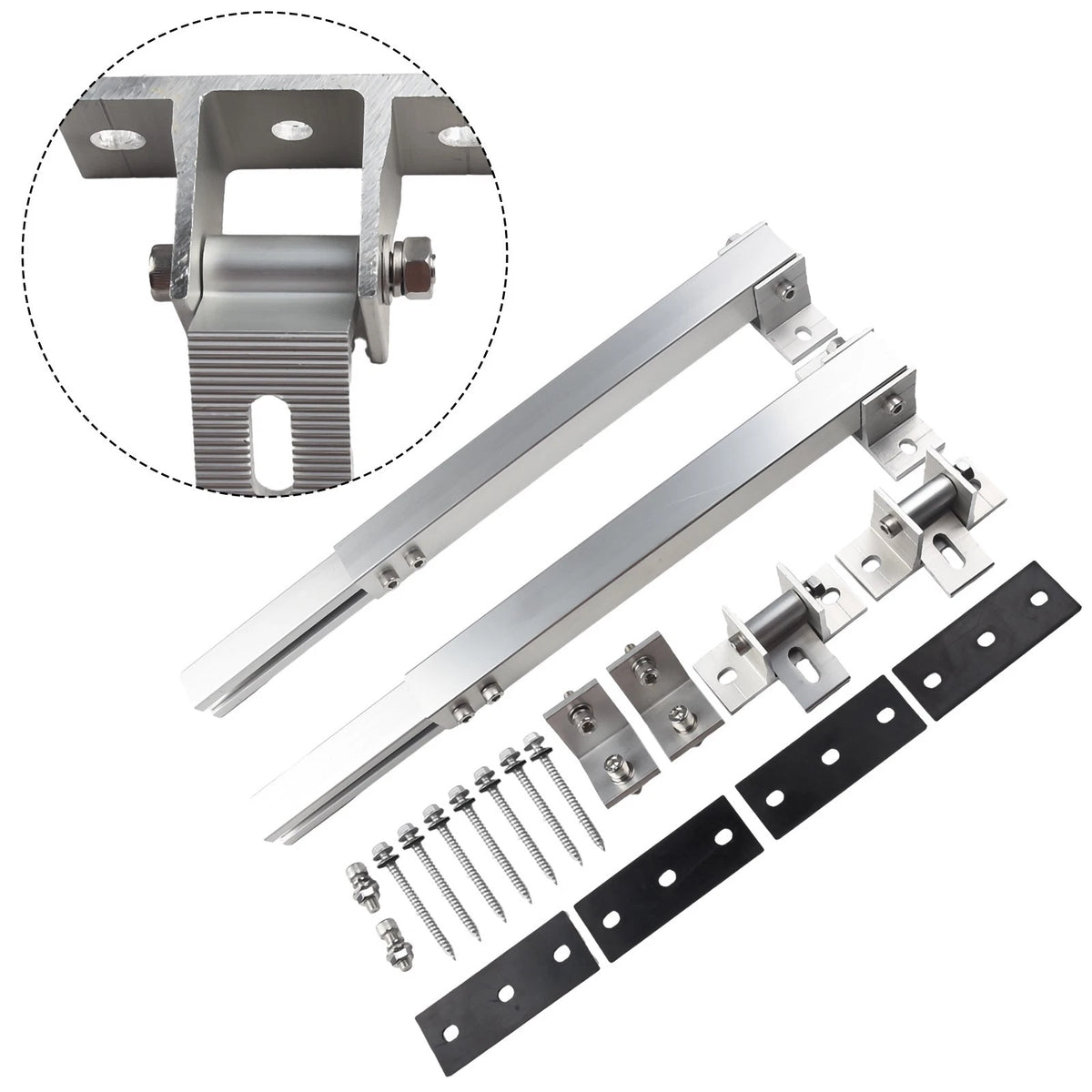 Photovoltaic Support Hardware for Flat Roof Mounting (Silver)