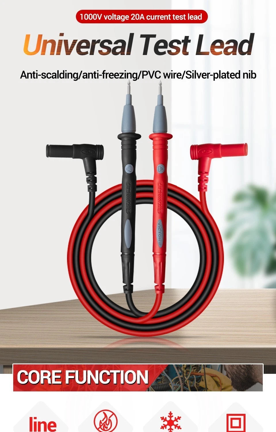 Multimeter Probes for Accurate Testing (Gold Color)