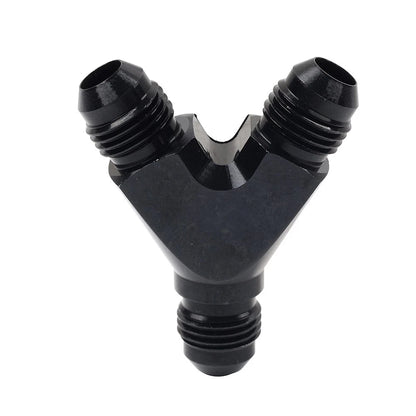 10AN Black Y Fuel Block Fitting Adapter Coupler Splitter