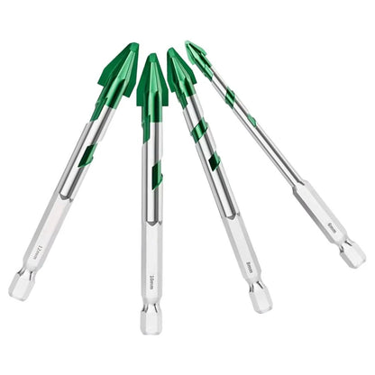 Set of 5 Drill Bits for Glass Wood Metal Tiles (Various Sizes)
