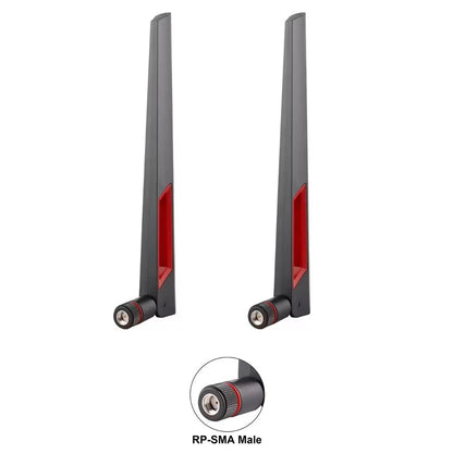 2X 6dBi Tri-Band Antenna for WiFi 6E Routers and Cards