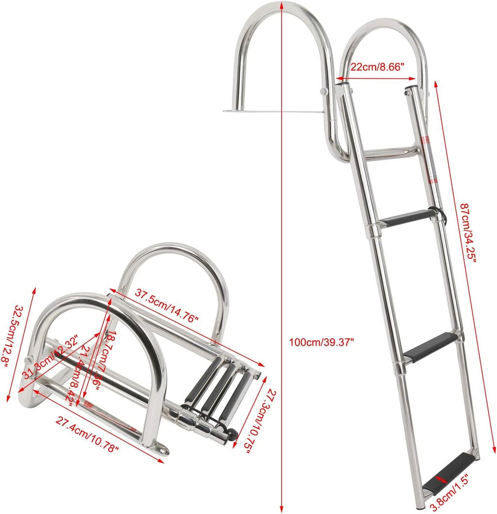 Telescoping Dock Ladder for Boat (Stainless Steel)