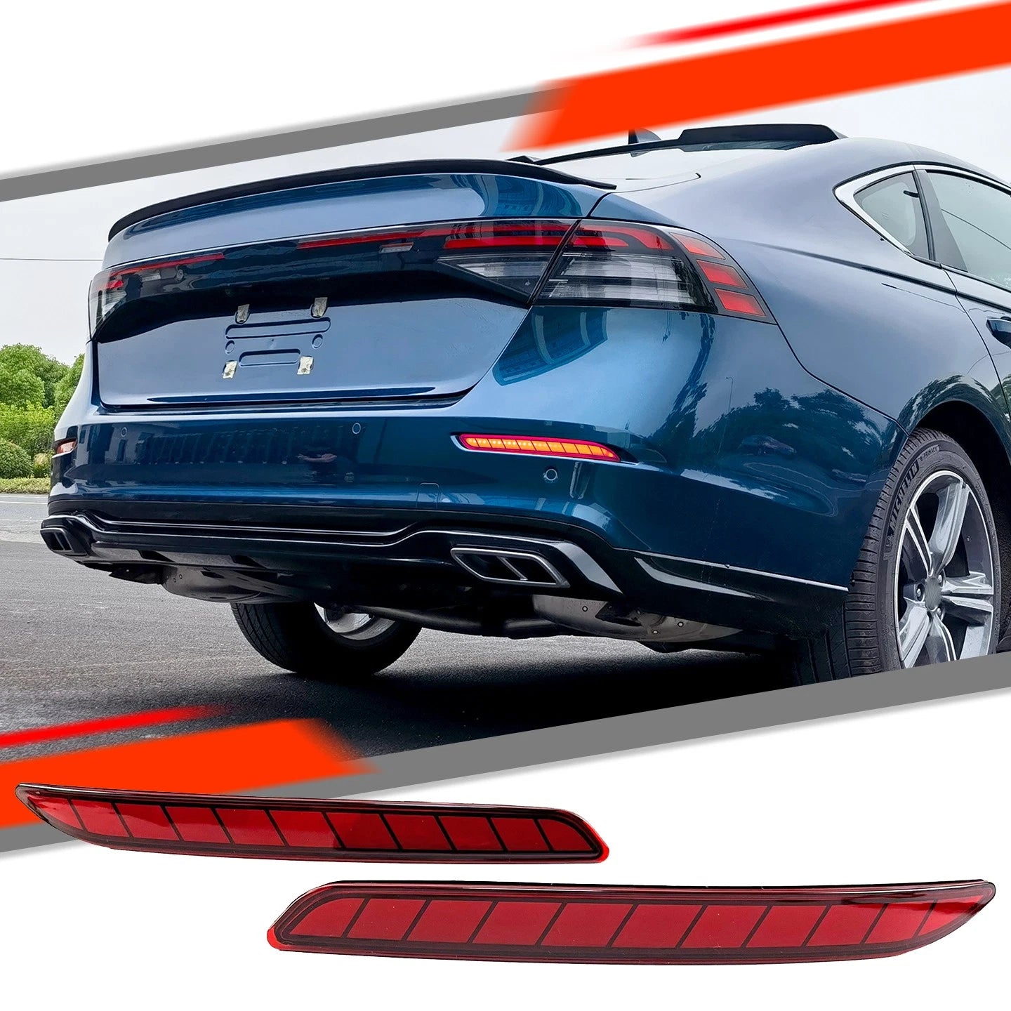Dynamic LED Sequential Rear Bumper Reflector for Accord (2023–2026)