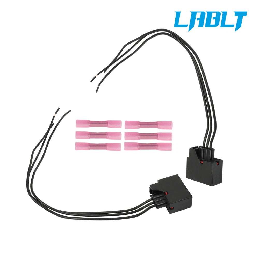 2X Front Turn Signal Light Connector Plug Harness for Jeep Wrangler (2007–2018)