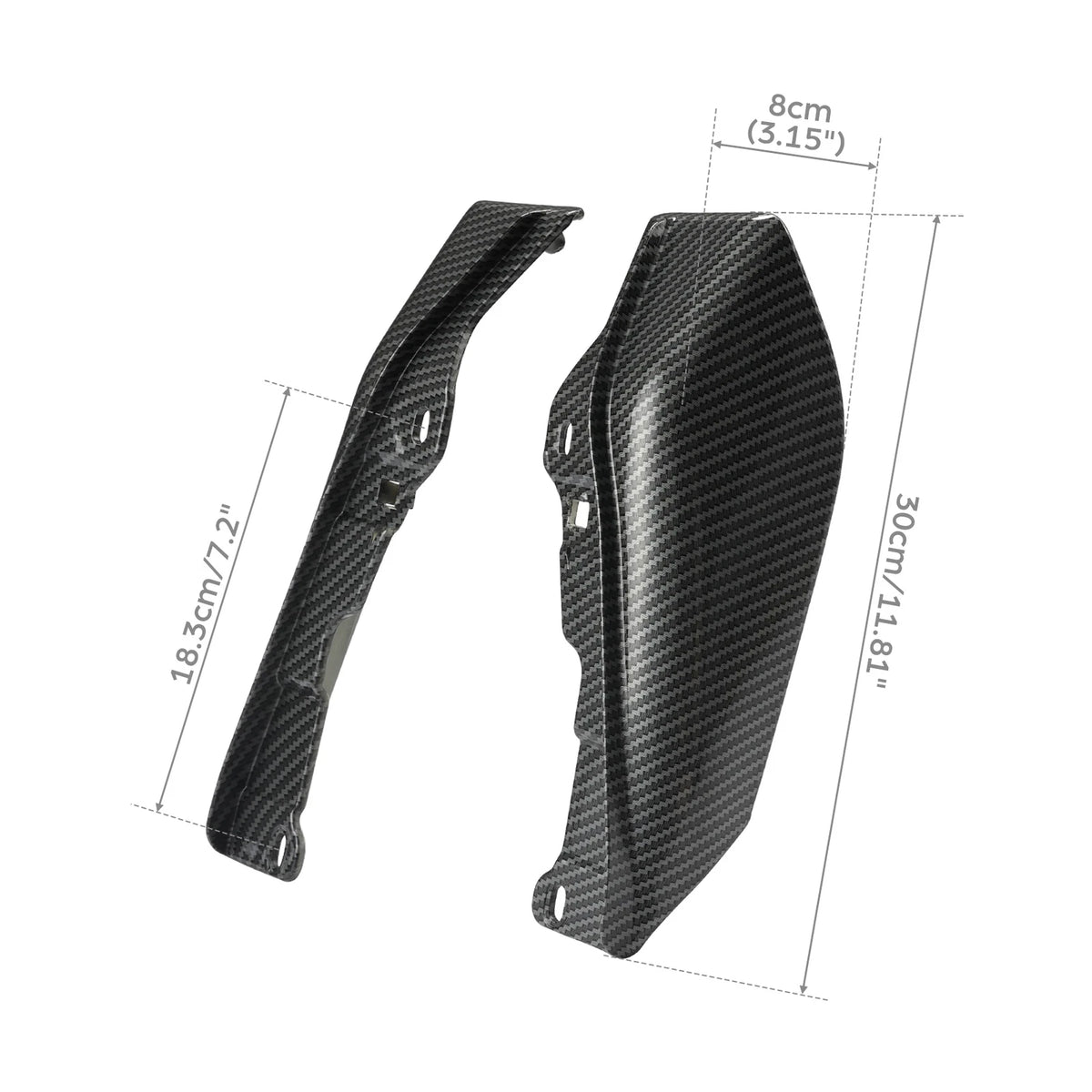 Carbon Fiber Matte Black Mid-Frame Air Deflector for Harley Touring (2009–2023)