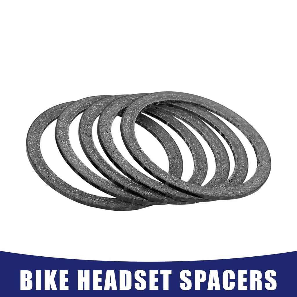 Carbon Fiber Handlebar Stem Spacers Set for 1 1/8 Inch Stem (Qty 5) (2010–2020)