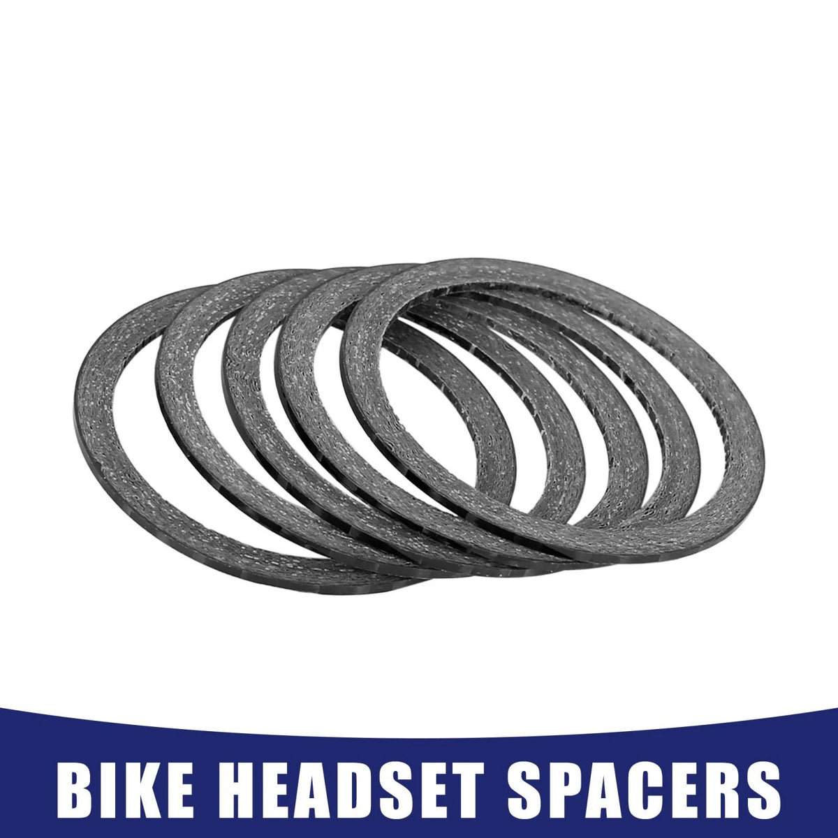 Carbon Fiber Handlebar Stem Spacers Set for 1 1/8 Inch Stem (Qty 5) (2010–2020)