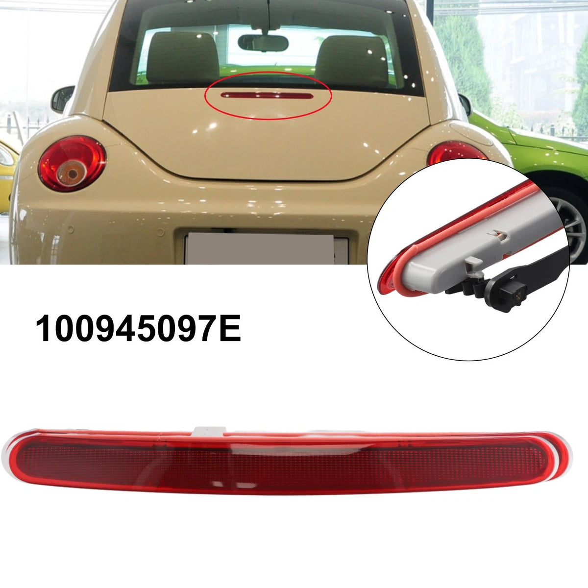 For Beetle Rear High Level Stop Light LED Lamp Compatible with 1C0945097E