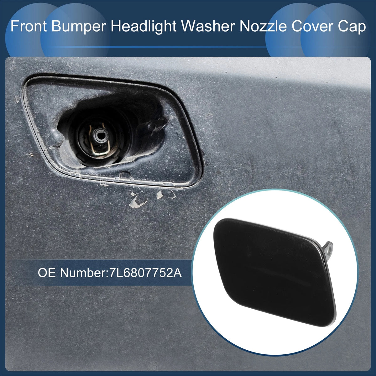 Front Right Washer Nozzle Cover Cap for Volkswagen Touareg 7L (2002–2006)