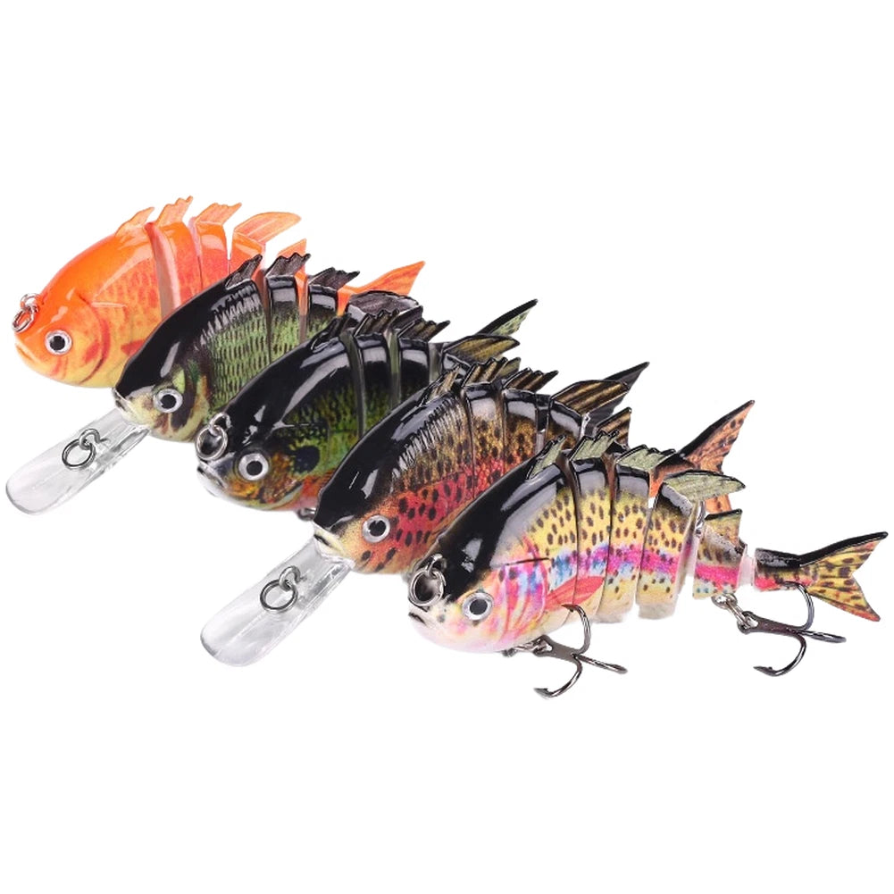 5PCS 8cm Hard Bait Fishing Lure with Rust Resistant Hooks