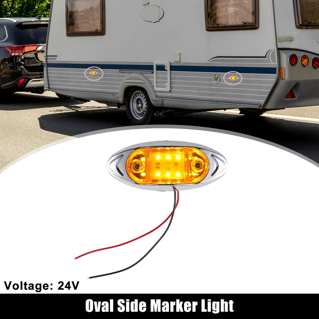 Oval Side Marker Light Replacement for RV Truck Boat Yellow (2010–2026)