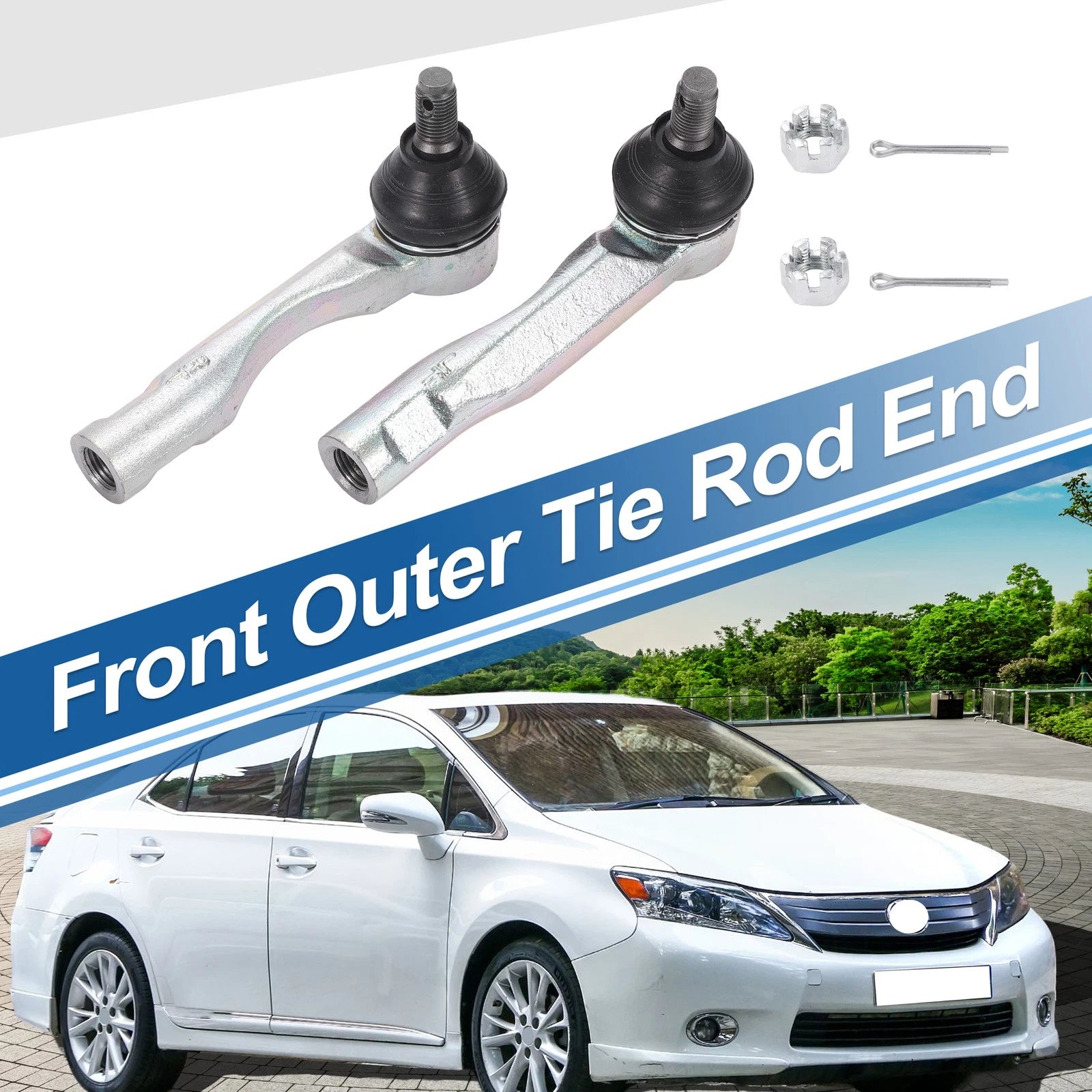 2pc Front Outer Tie Rod Ends Links Replacement for Lexus IS300 (2001–2005)