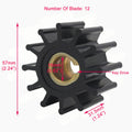 Flexible Impeller with O-ring for Oberdorfer 6620, Sierra 18-3075, 89530