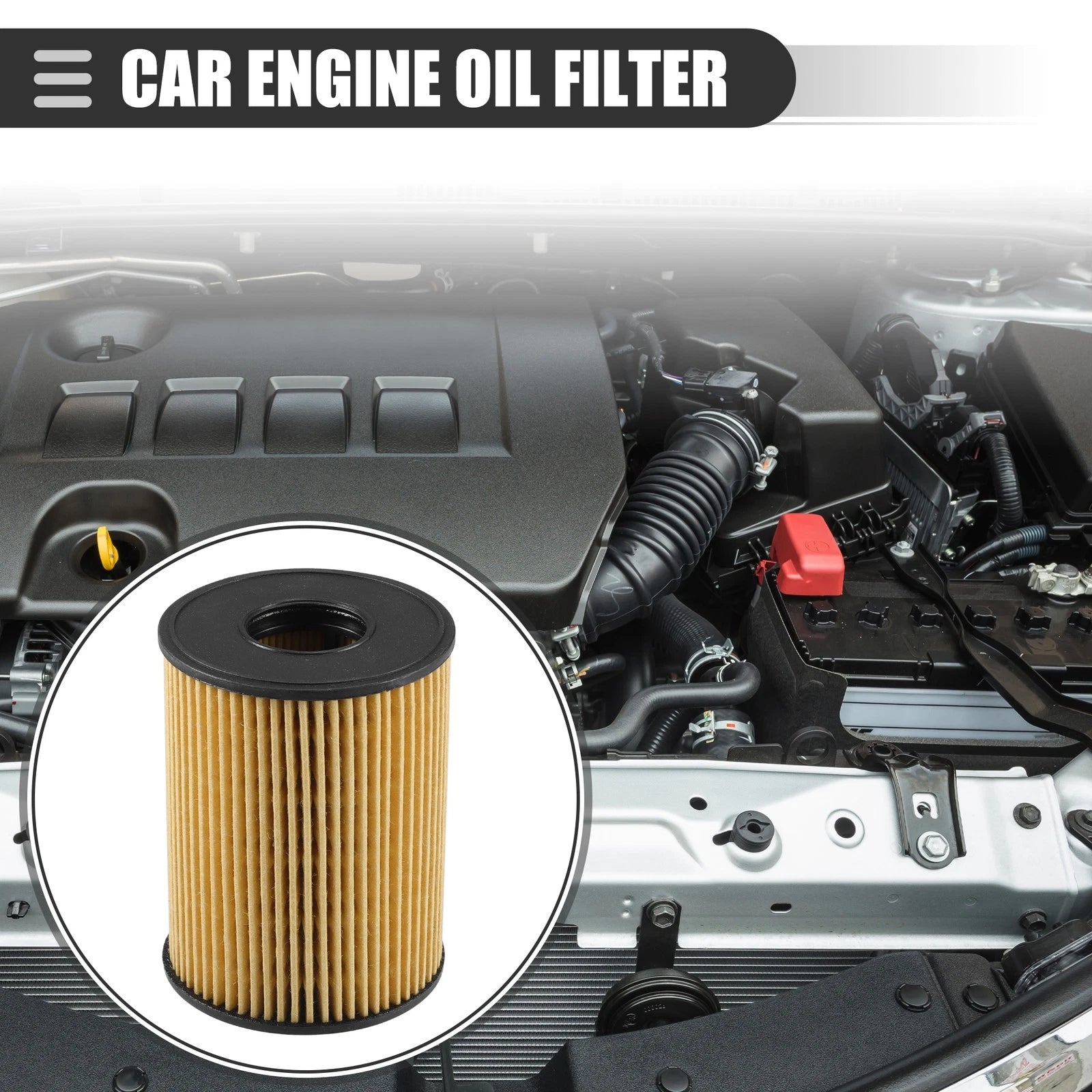 Engine Oil Filter 3 Set with Gasket for Hyundai Sonata (2020–2023)