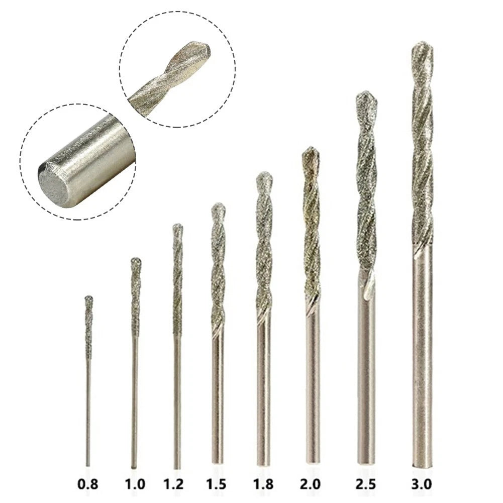8-Piece HSS Diamond Coated Drill Bits Kit for Power Tools