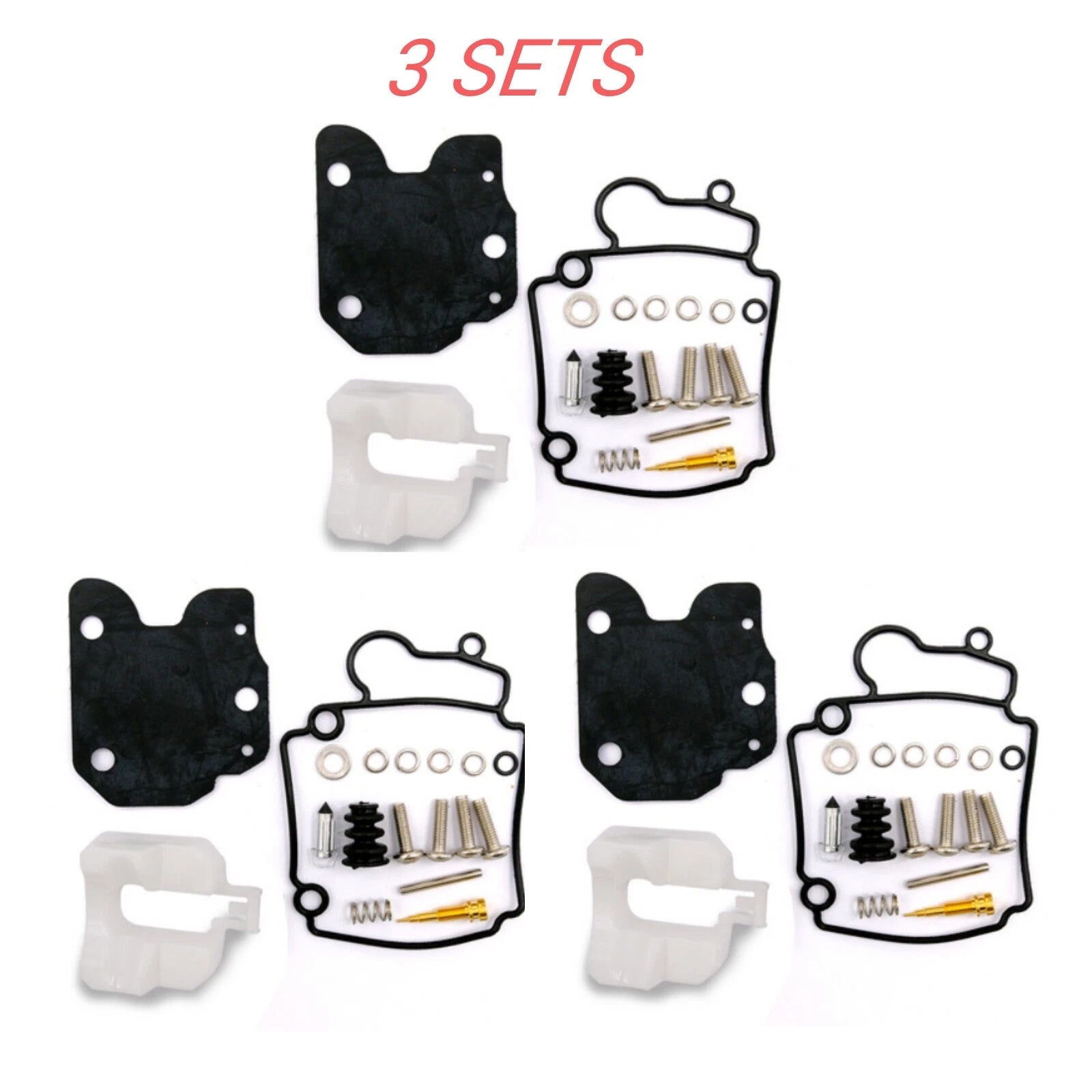 3X Carburetor Repair Kit for Yamaha Outboard 30HP-40HP (F25 65W-W0093-01)