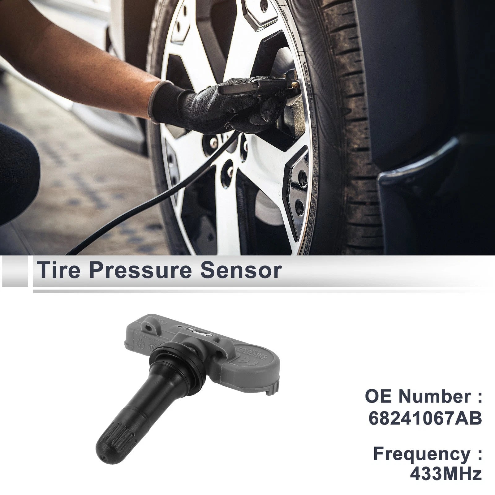 Tire Pressure Sensor OEM Replacement for Dodge Charger (2011–2014) 433MHz