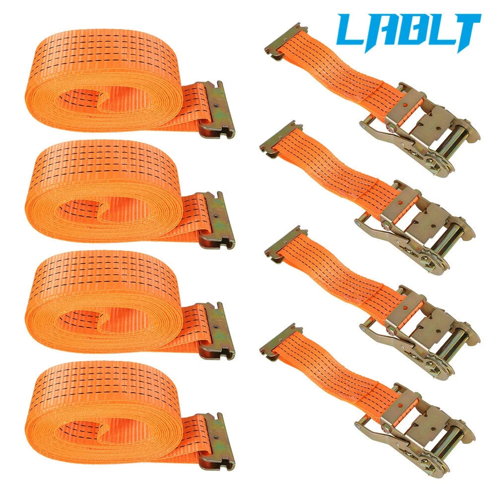 4 Pack E-buckle Ratchet Straps 2"×20' 4400 lbs for Heavy Duty Use