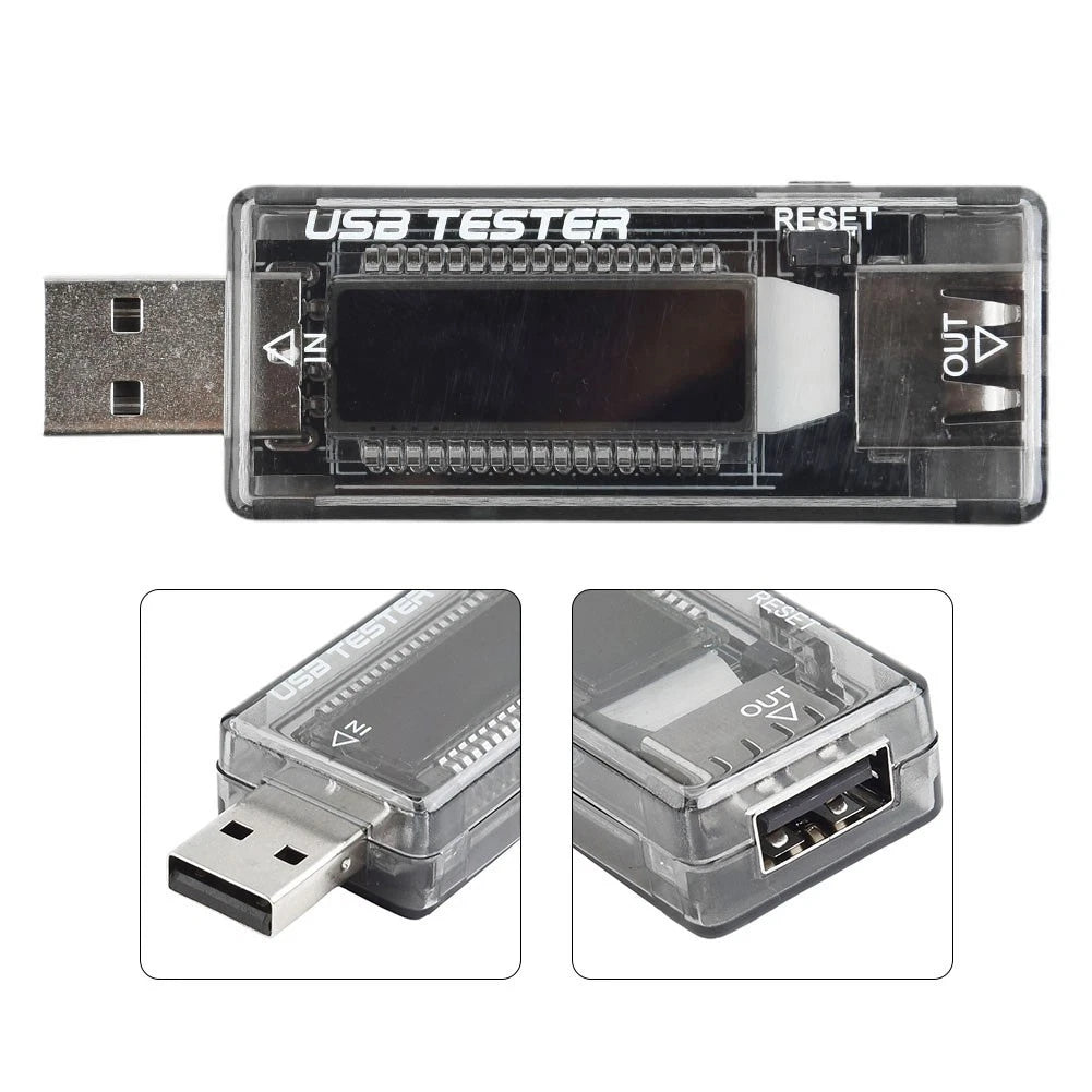 USB Voltmeter Ammeter 0-3A 3-20V for Universal Applications