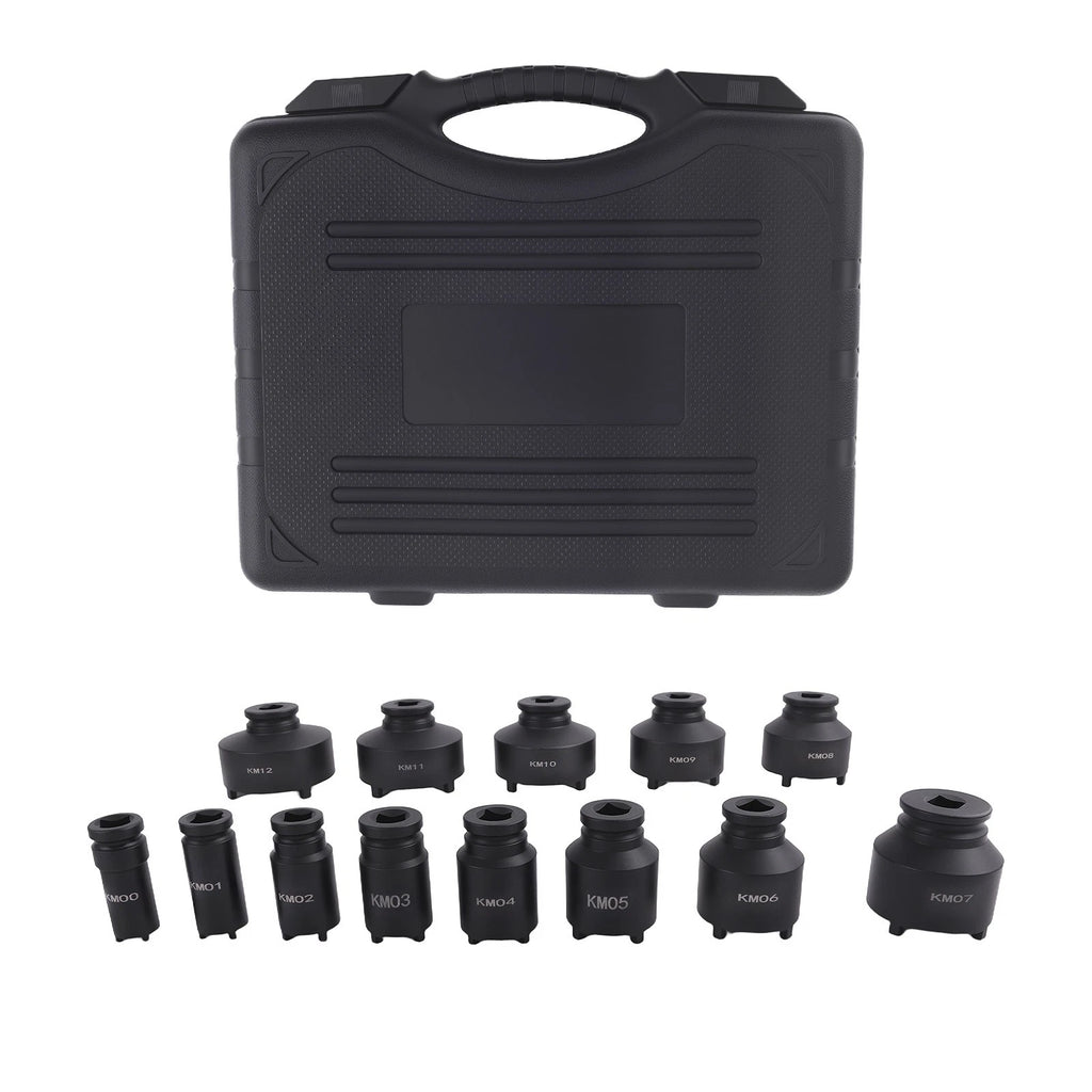13x Spindle Axle Nut Socket for KM Groove Nuts (1/2" Drive)