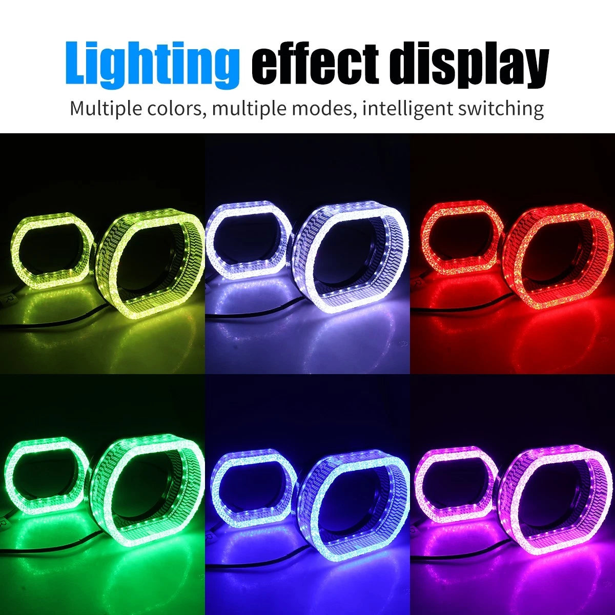 RGB LED Angel Eyes Headlight for Vehicle (2015–2023)
