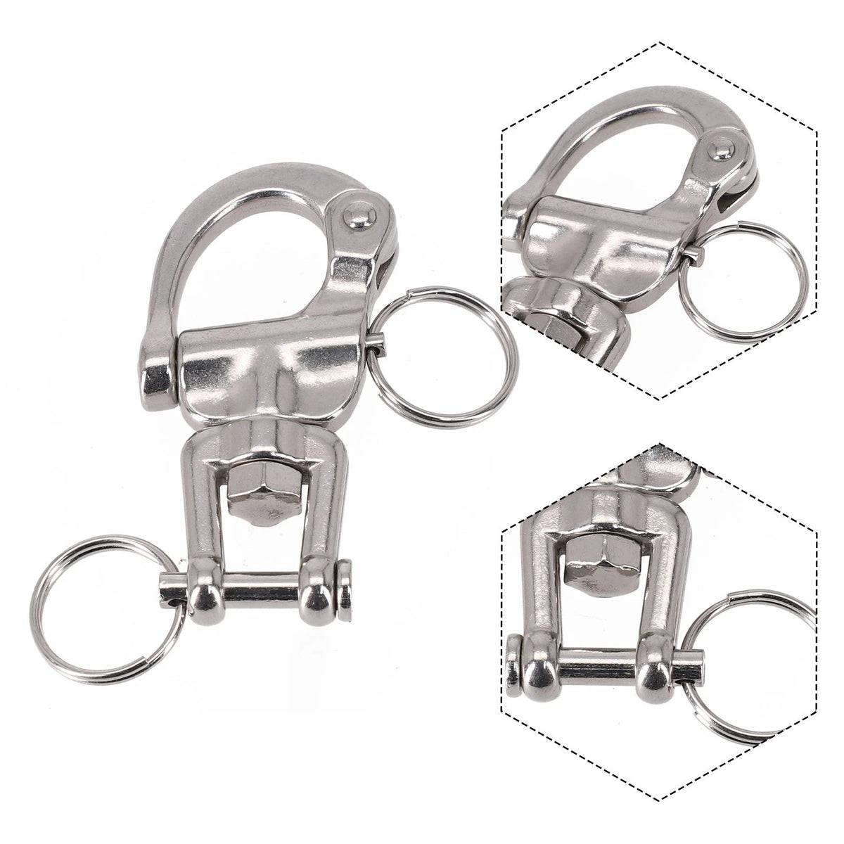 316 Stainless Steel Jaw Swivel Snap Shackle for Various Applications