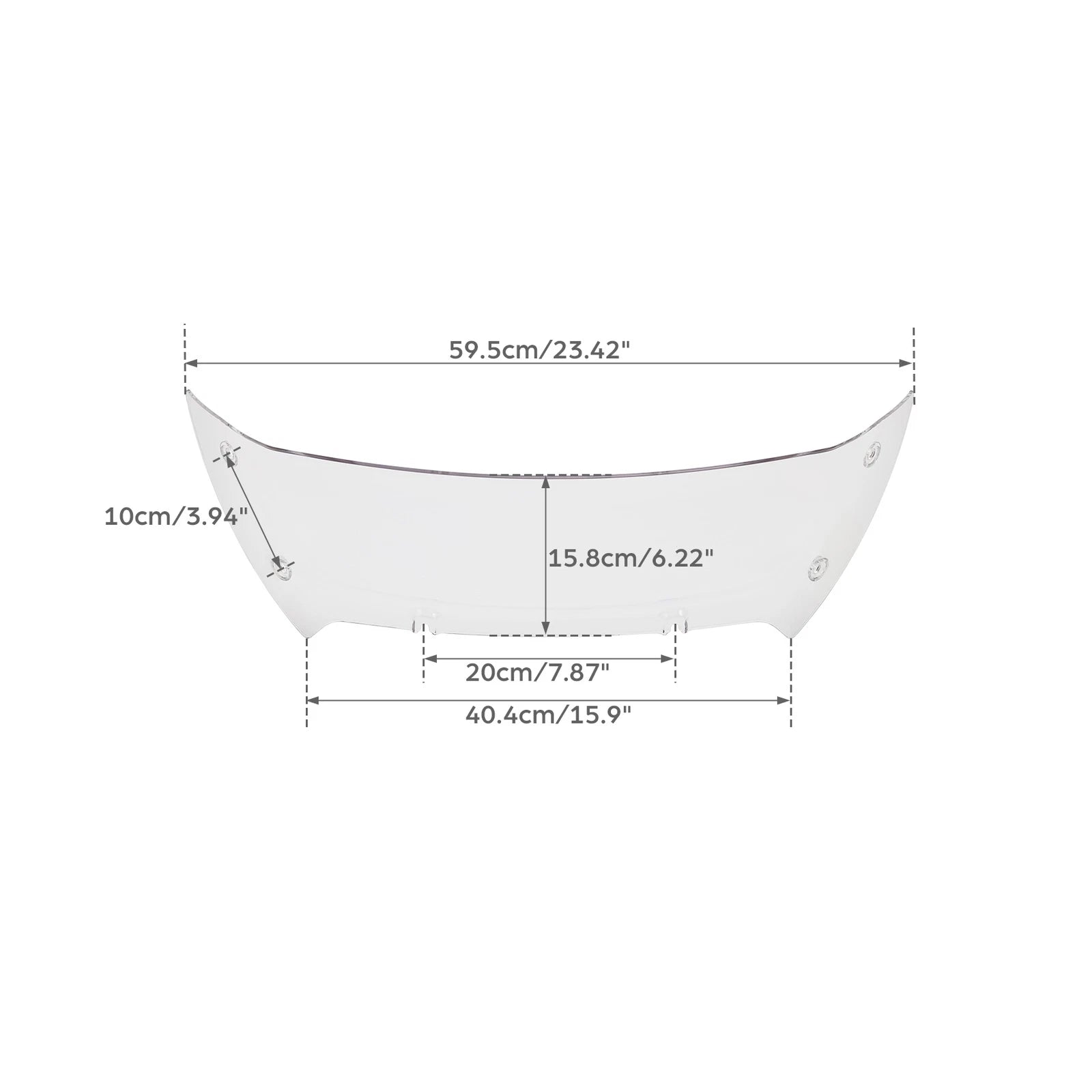 6" Clear Windshield & Mounts for Harley CVO Road Glide (2023–2026)