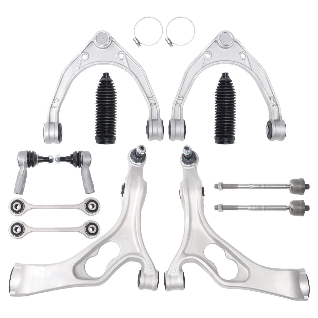 12pc Front Control Arm Sway Bar Link Tie Rod End Kit for Audi Q7 (2007–2015)