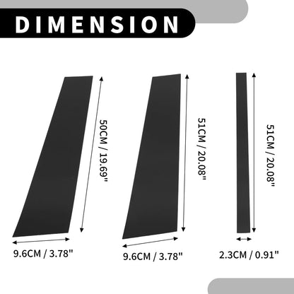 6 Pcs Window Trim Cover for Land Rover Range Rover Sport (2006–2013) Black