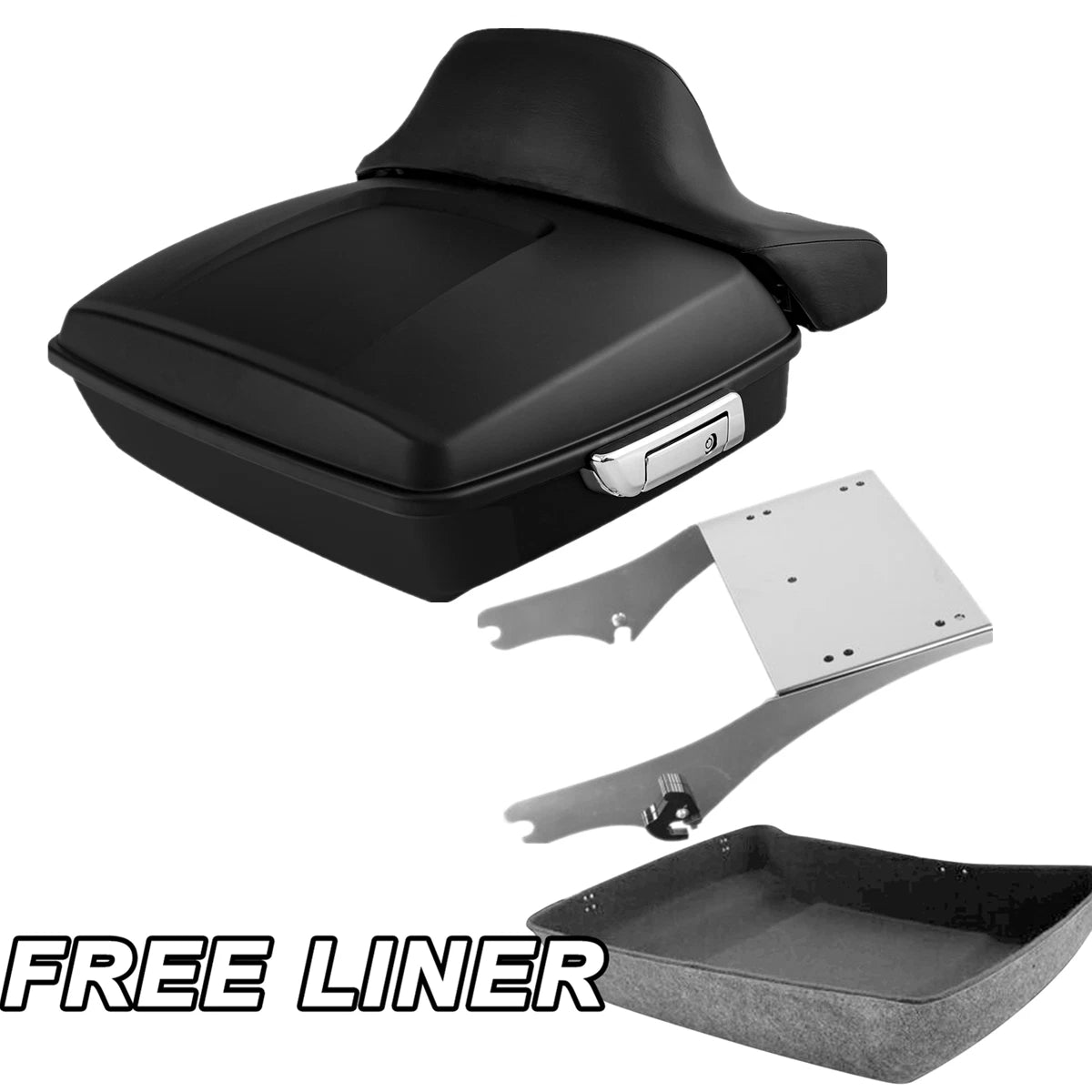 Matte Chopped Trunk Mount Rack Pad for Harley Touring Electra Glide (1997–2008)