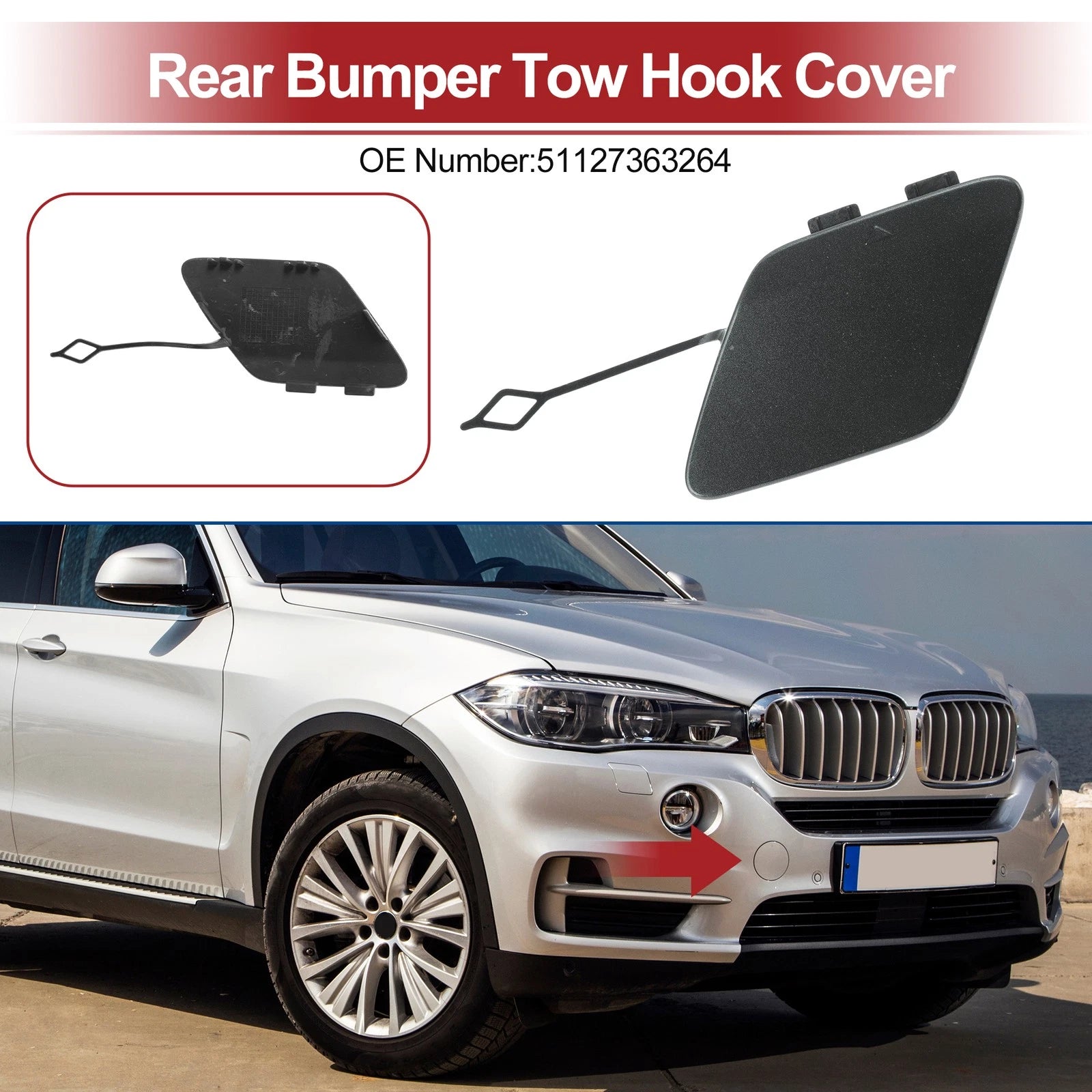 Rear Tow Hook Cover Replacement for BMW 428i (2014–2016)
