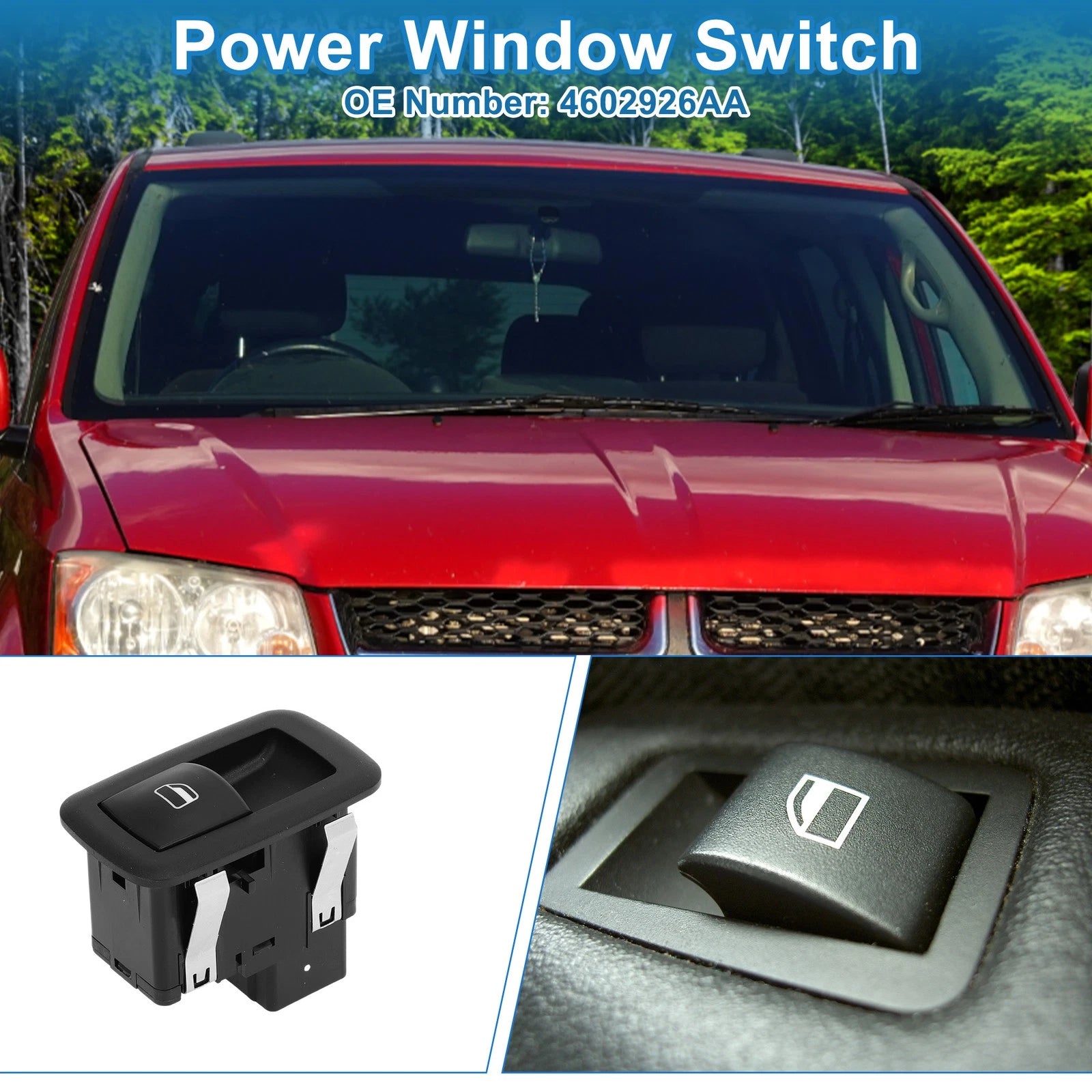 Rear Power Window Switch for Dodge Grand Caravan for Chrysler (2008–2020)