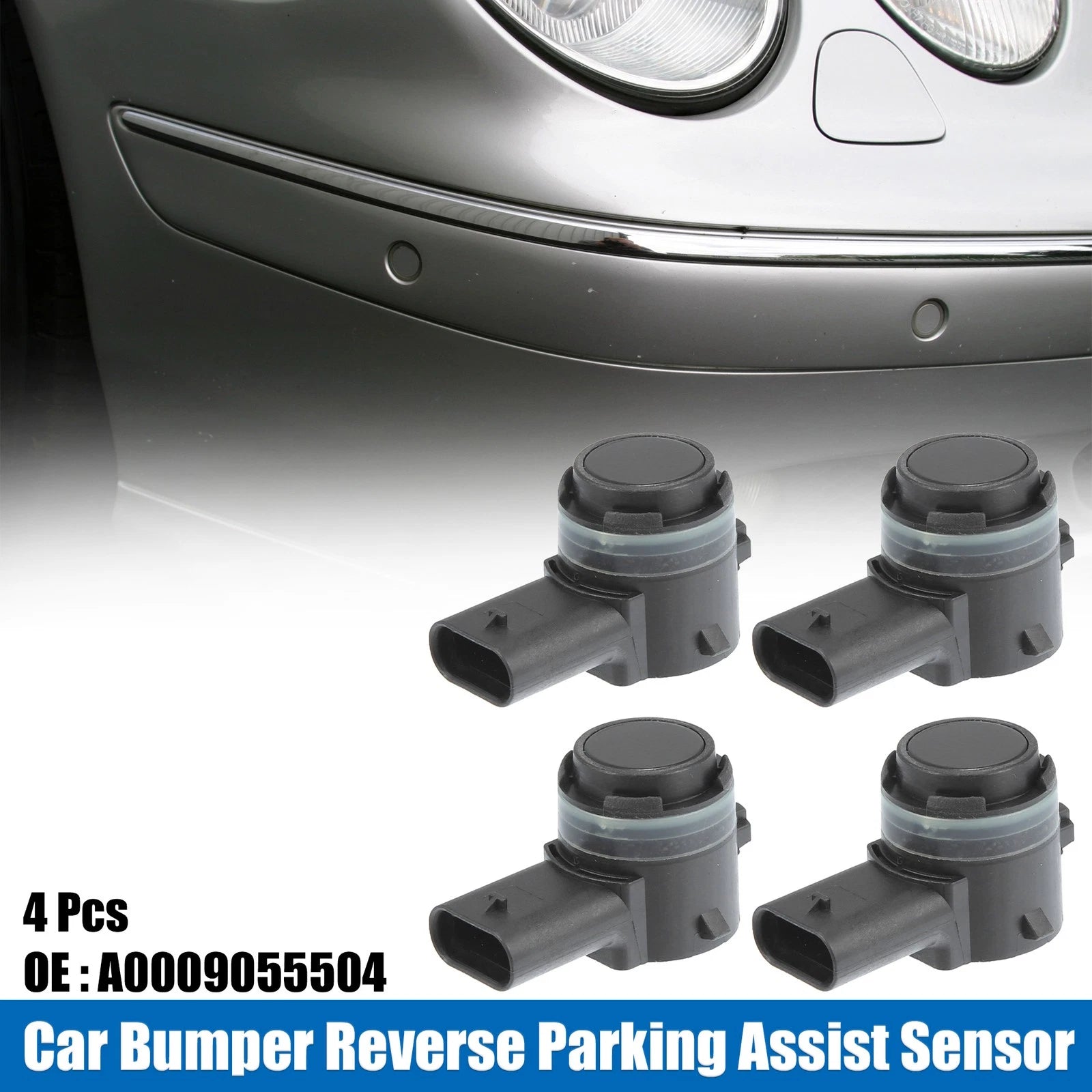 4Pcs Parking Assist Reverse Sensor Replacement for Mercedes-Benz Bumper (2006–2014)
