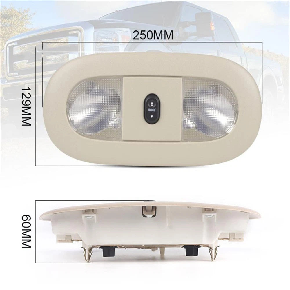 Front Overhead Console with Dome Light & Sunroof Switch for Ford Super Duty