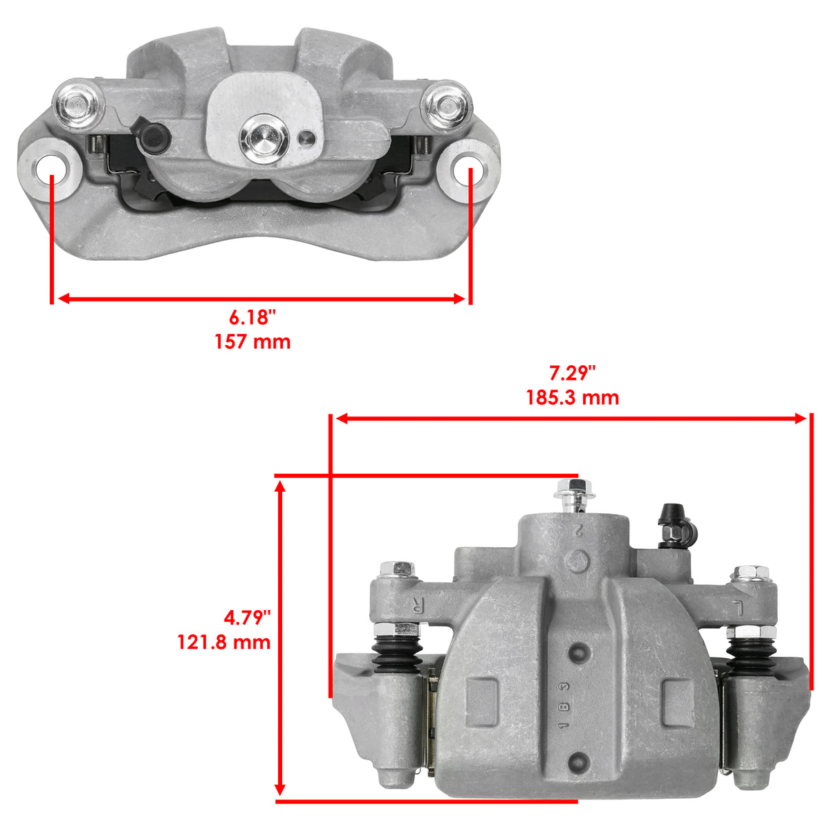 Caltric Front Left Brake Caliper Replacement for Honda Pioneer 1000-5 (2016–2025)