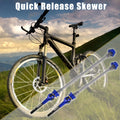 Quick Release Bicycle Axle Skewers Pair Front Rear for Blue (140–180mm)