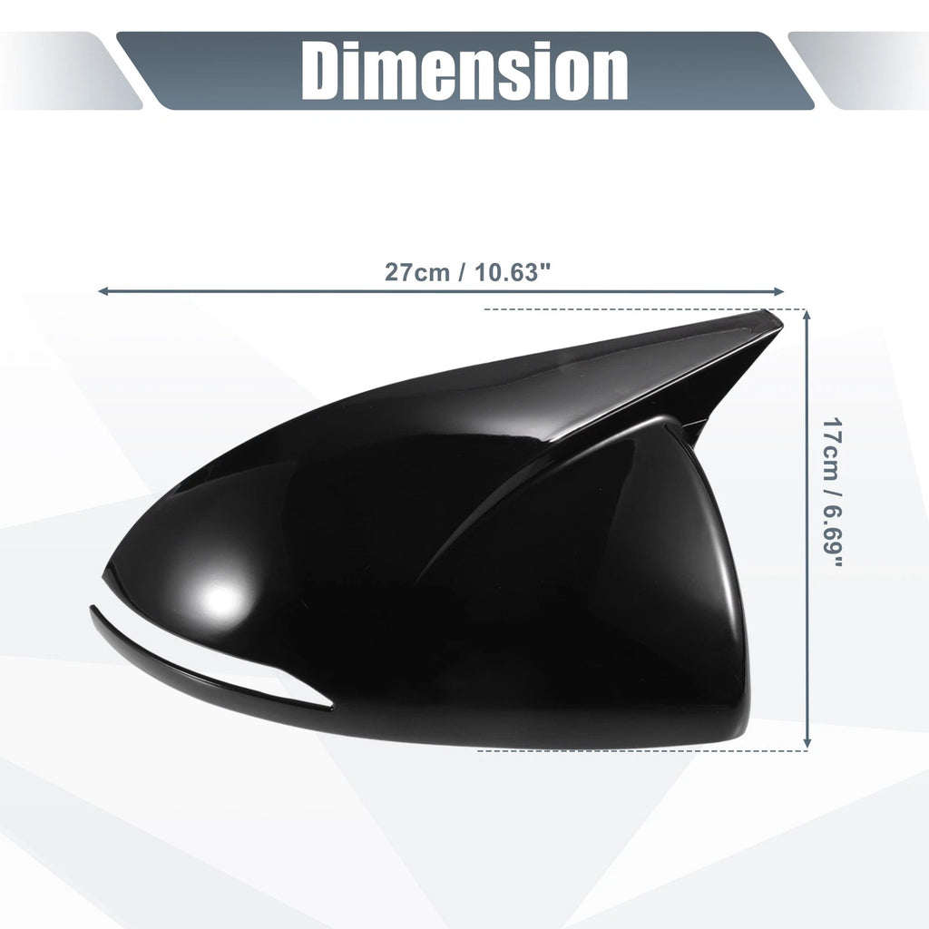 Rearview Mirror Cover Overlay Gloss Black Replacement for Hyundai Sonata (2020–2023)