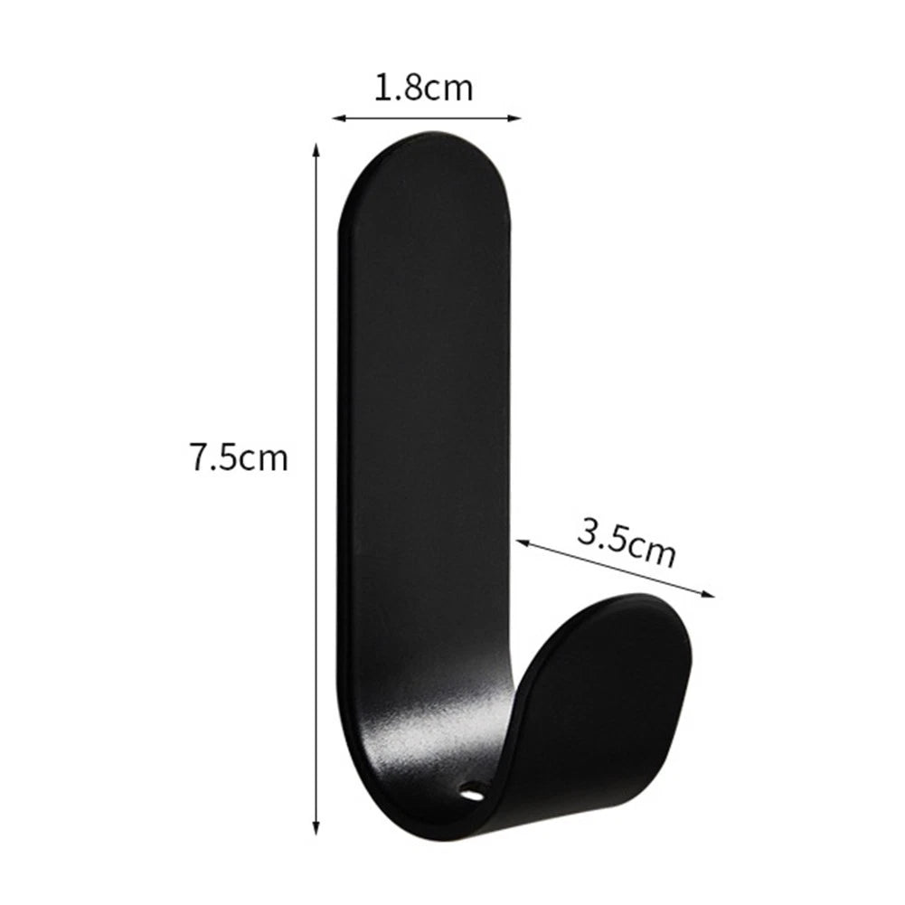 Set of 4 No Drill Metal Wall Hooks for Bathroom Kitchen Home Organization